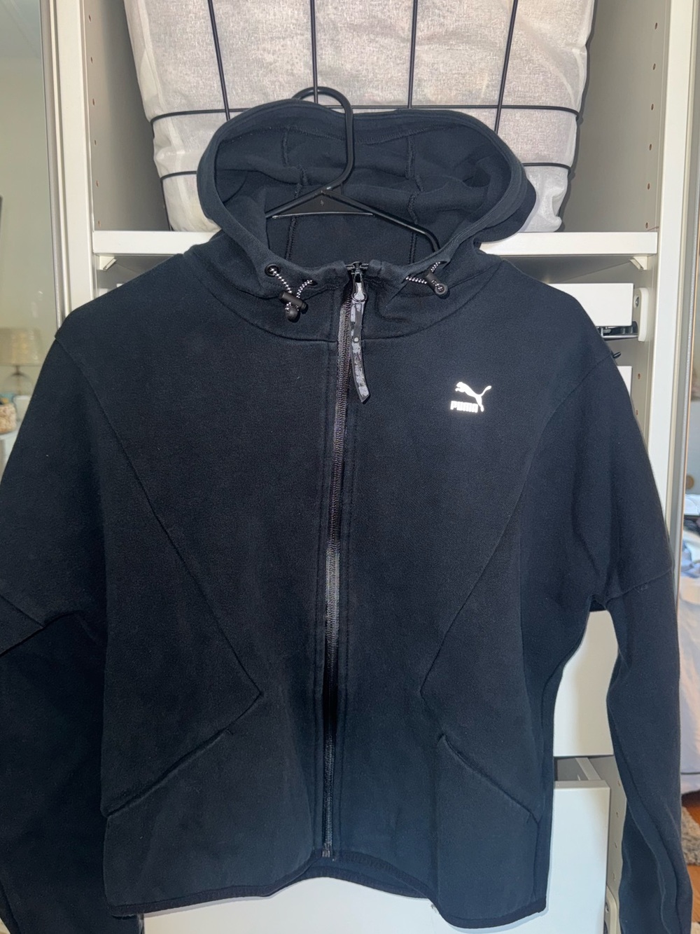 Puma Black Hooded Full-Zip Sweatshirt